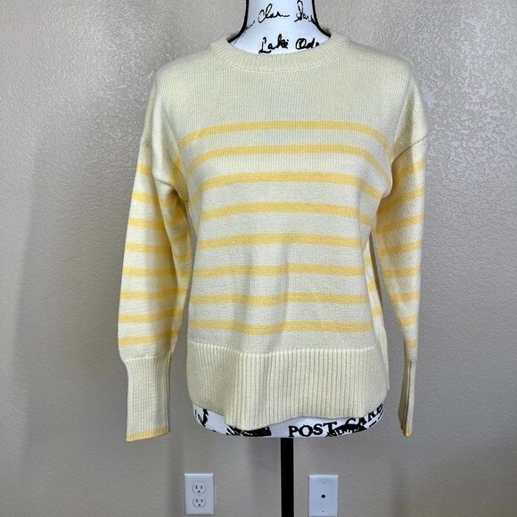 Philosophy women sweater yellow crew neck long sleeve sweater size M boho baddie - Picture 7 of 12